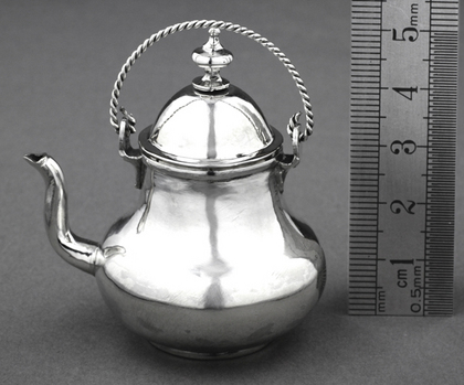 18th Century Dutch Silver Miniature Tea Kettle - Frederik van Strant II